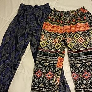 Set of 2 loose tribal hippie pants joggers